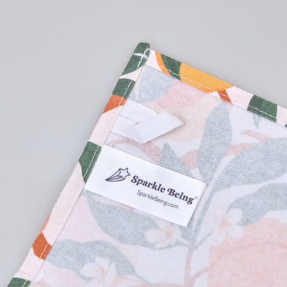 Tea Towels for a Cute Kitchen – Peachy Keen (Set of 2) | 100% Cotton, Absorbent & Eco-Friendly
