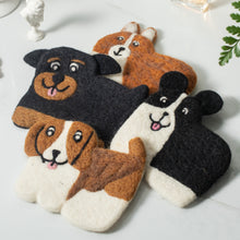 Load image into Gallery viewer, Wool Felt Coffee Cup Mug Table Mat Coasters - Dogs
