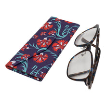 Load image into Gallery viewer, Carnation Flower Eyewear Glasses Case - Eco Leather Magnetic Folding Hard Case for Sunglasses, Eyeglasses, Reading Glasses
