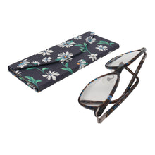 Load image into Gallery viewer, Daisy Flower Eyewear Glasses Case - Eco Leather Magnetic Folding Hard Case for Sunglasses, Eyeglasses, Reading Glasses
