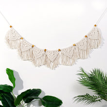 Load image into Gallery viewer, Hand Woven Cotton Macrame Wall Hanging Curtain Decor Banner - Nova
