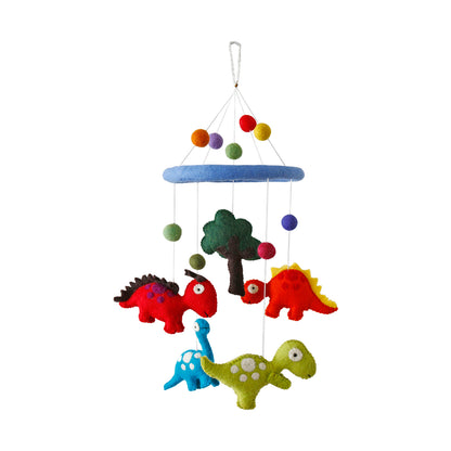 Handmade Animal Wool Felt Baby Mobile For Crib Children's & Nursery Room -Dinosaur