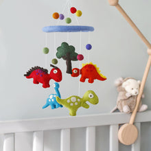 Load image into Gallery viewer, Handmade Animal Wool Felt Baby Mobile For Crib Children&#39;s &amp; Nursery Room -Dinosaur
