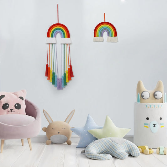 Rainbow Wall Decor Hanging Macrame for Kid's Room