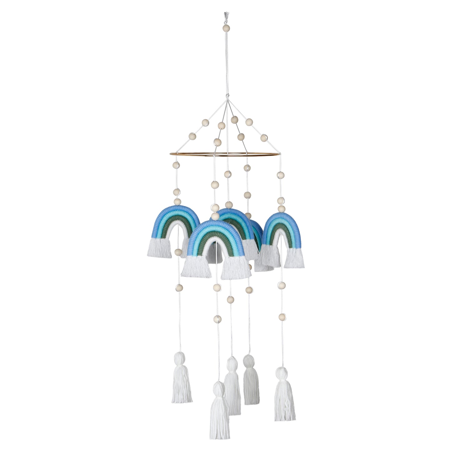 Handmade Rainbow Hanging Baby Crib Mobile For Nursery Room
