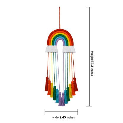 Rainbow Wall Decor Hanging Macrame for Kid's Room