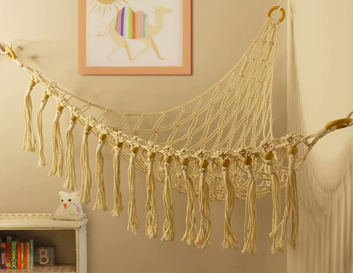 Plush Toy Net Hammock Macrame Hanging For Stuffed Animal Toys Storage