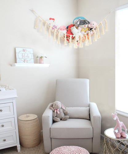 Plush Toy Net Hammock Macrame Hanging For Stuffed Animal Toys Storage