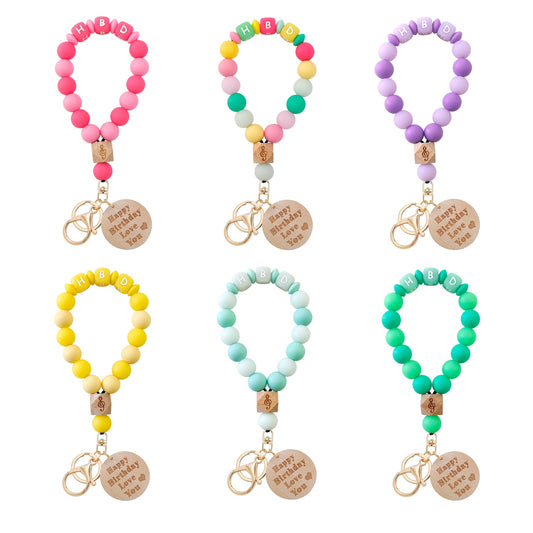 Silicone Wristlet - Wallet Keychain with Glow-In-the-Dark Bracelet - Fun Accessory with 90s Vibes