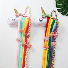 Load image into Gallery viewer, Unicorn Rainbow Hairpin Display Storage Wall Hanging Decoration
